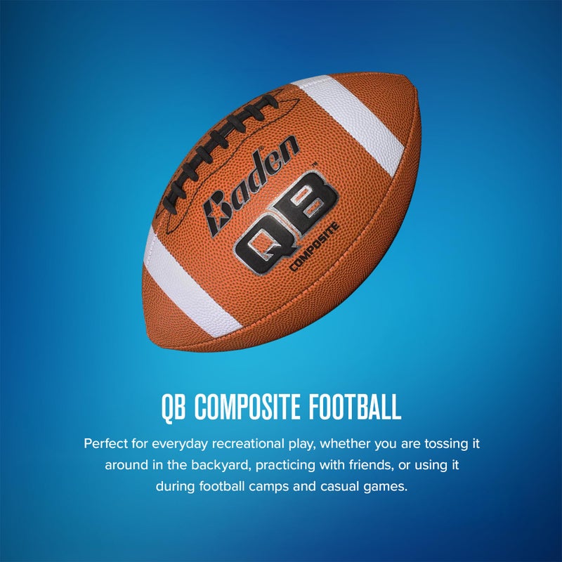 Baden Composite Football | Cushioned Cover for Durability | SureGrip Graphics for Consistent Grip | Ideal for Backyard Play and Flag Football - Image 2